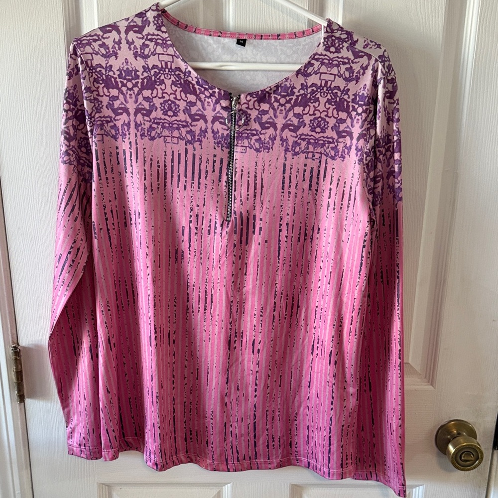 Pink and Purple Women's Top